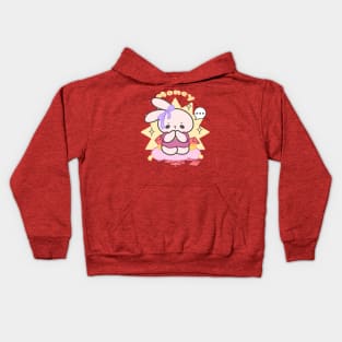 Bunny's Begging Blessings: Loppi Tokki's Charming Appeal for Prosperity in Lunar New Year! Kids Hoodie